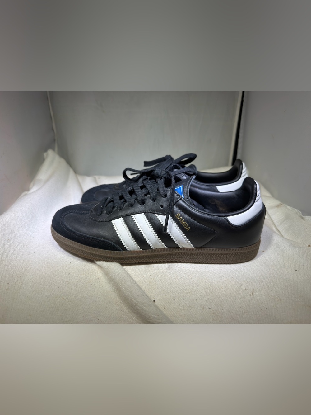 PreOwned Adidas Originals Samba OG Men's 7 Shoes Black-White B75807